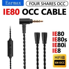 High Purity 6N OCC Upgrade Cable For Sennheiser IE80 IE80S IE80I IE8 3.5mm 120cm