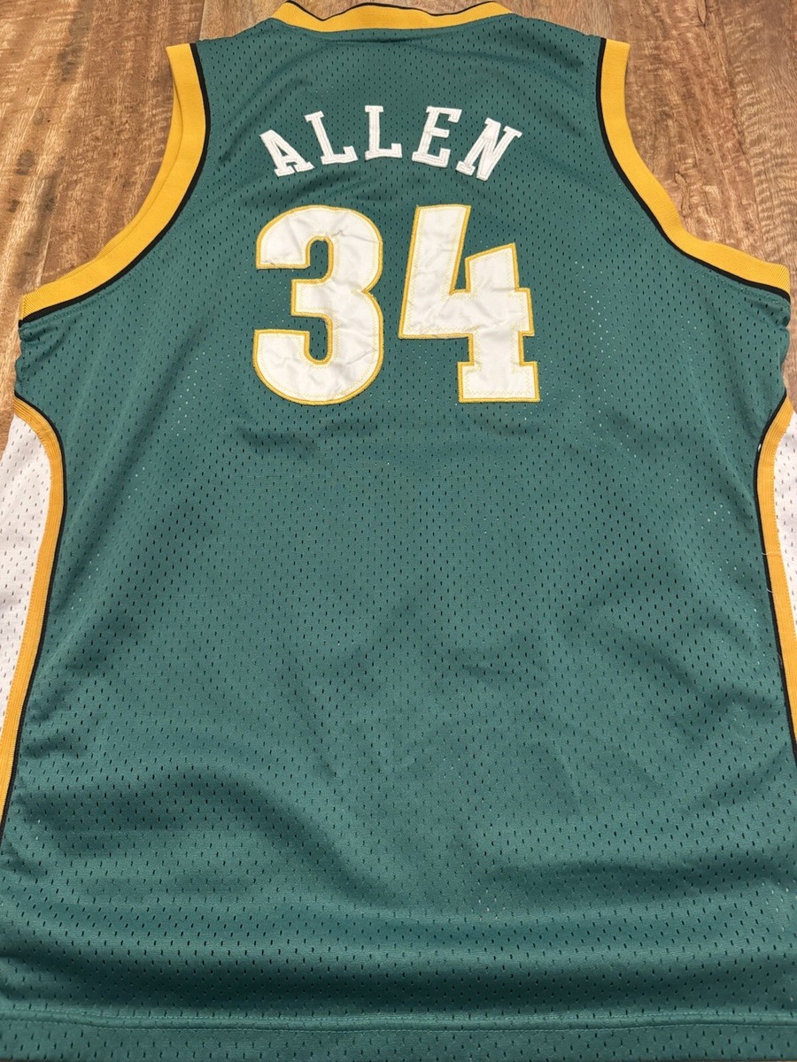 Seattle SuperSonics #34 Ray Allen NBA Adidas Swingman Jersey Men's