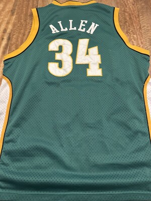 Seattle SuperSonics #34 Ray Allen NBA Adidas Swingman Jersey Men's