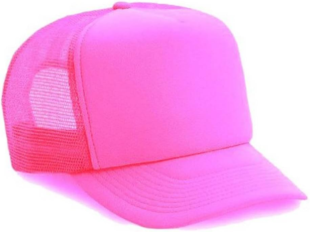 Blank Neon Mesh Trucker Hat Cap