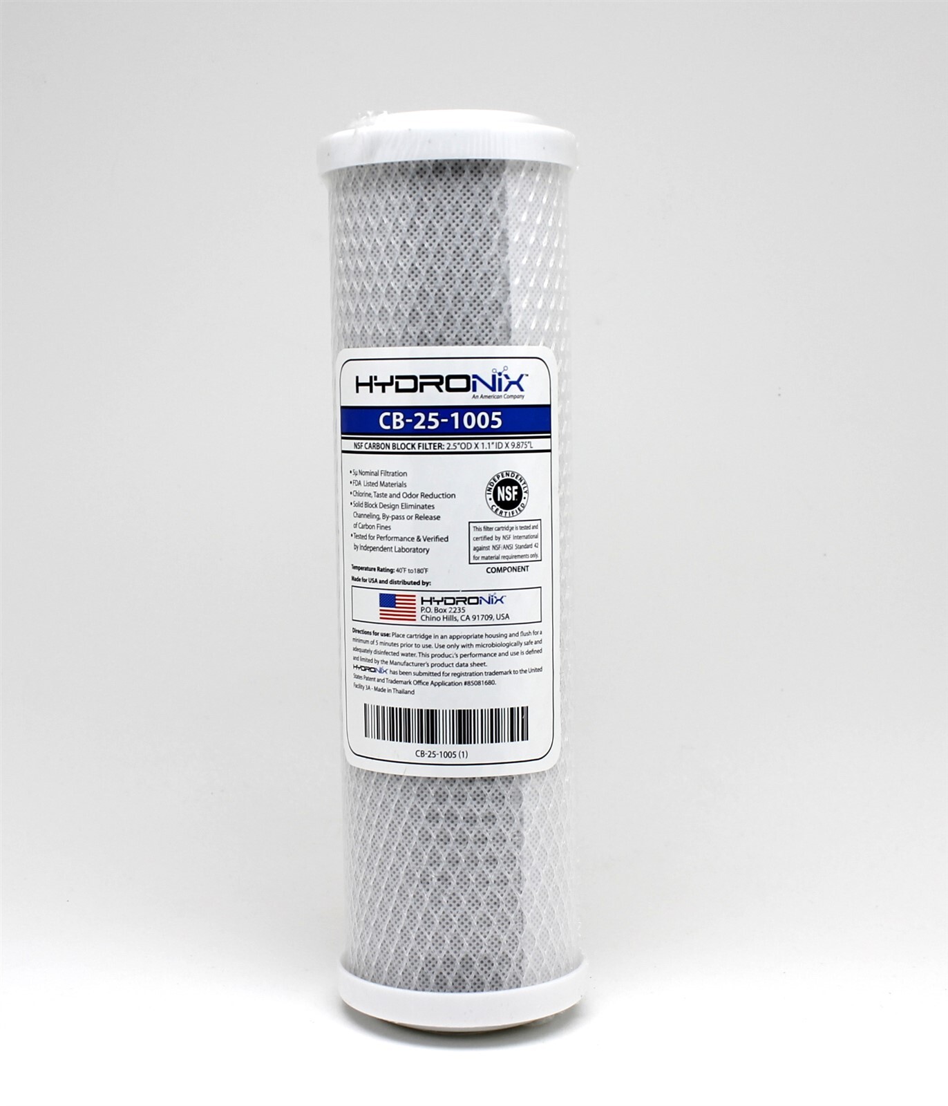 HYDRONIX CB-25-1005 NSF Carbon Block Filter