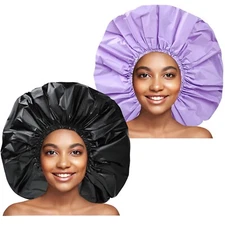 Extra Large (Super Jumbo Size) Shower Cap – Waterproof & 2-Pack for Women