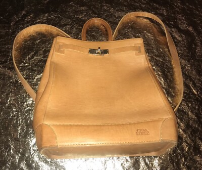 NWOT GENUINE LEATHER BROWN PACKPACK Backpack  main image 3