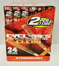 1 Box 24 Cyclones Strawberry Flavored Pre Rolled Cones Clear Cone