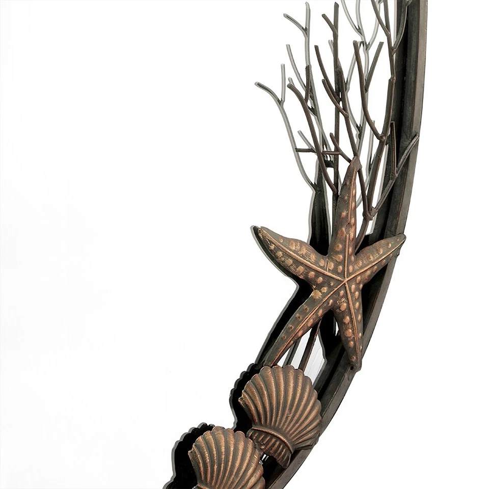 Beautiful Mermaid With Shells And Starfish Oval Shape Lovely Wall Mirror - Image 3 of 3