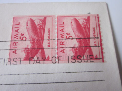 US COVER 1948 DC-4 SKYMASTER FDC C37 C STEPHEN ANDERSON CACHET COIL LINE STAMP - Picture 3 of 3