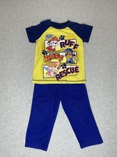 Paw Patrol Pajamas Flannel Boys Nick Jr Pajamas/ Pjs Yellow  Blue size 4T