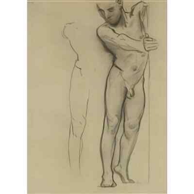 John Singer Sargent A4 Foto eine männliche Aktstudie
