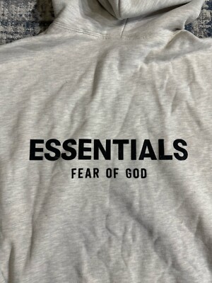 Fear of God Essentials Hoodie FW22 Color Light Oatmeal Size XL