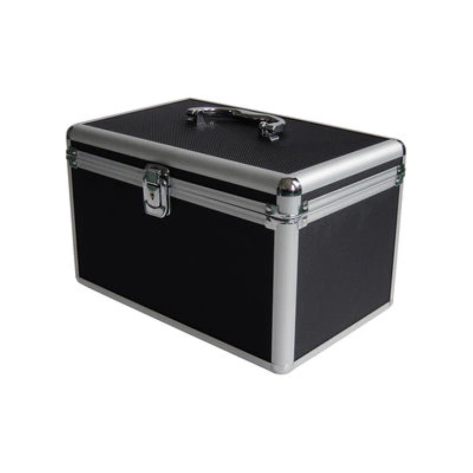 Media Range Black Aluminium DJ Flight Carry Case holding 200 Disks - Image 2 of 2