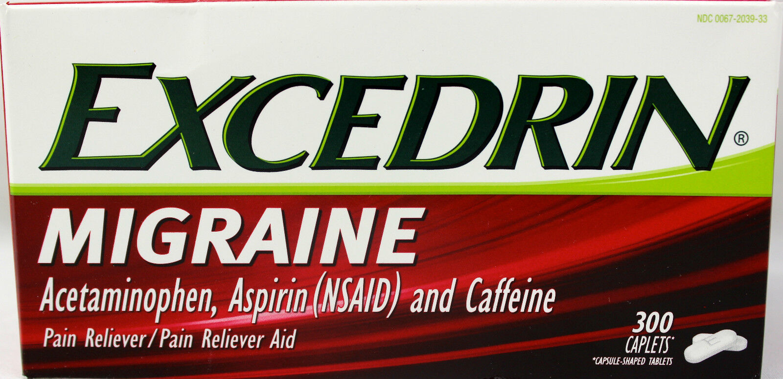 EXCEDRIN MIGRAINE Pain Reliever Aspirin Acetaminophen Caffeine, 300 Caplets