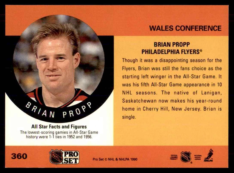 1990-91 Pro Set Brian Propp #360 - Image 2 of 2