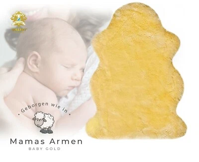 HOLLERT Baby Lammfell ökologisch gegerbt Merino Naturfell waschbar Babyfell Schaffell