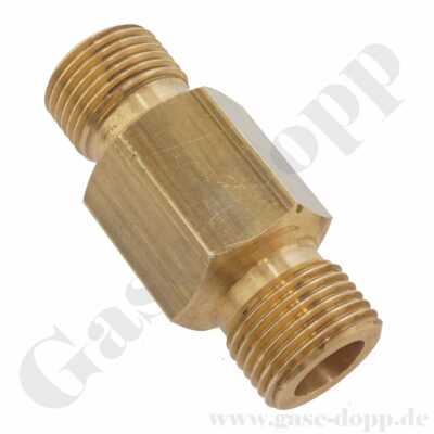 Doppelnippel Argon C02 W 21,8 x 1/14'' RH AG 200 bar Doppelgewindestutzen Adapter