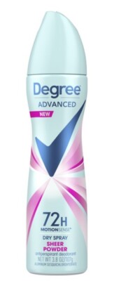Degree Sheer Powder Invisible Solid Deodorant – 50 Ml, Reagiert Auf Körpertemperatur Und Bewegung, Für Langanhaltenden Schutz