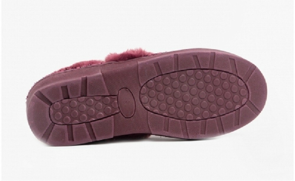 SAOLA Dr Keller Avon ciabatte da donna in pelliccia sintetica stile vimini suola grossa blu navy e rosse rosse rosse