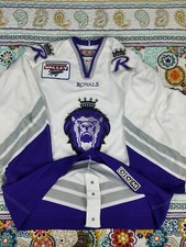 Reading Royals CCM ECHL Minor League Authentic Hockey Jersey sz 52 Fight Strap 
