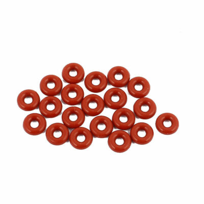 20pcs 6mm x 1.9mm Heat Resistant Silicone O-Ring Oil Seal Gasket Red