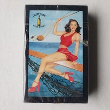 Cutty Sark Scots Whiskey Deck Of Playing Cards Red Dress Woman Ship Sea New