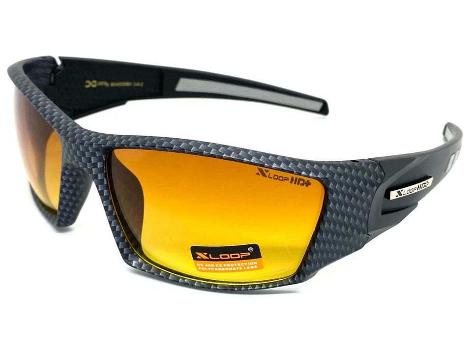 Lente ámbar de alta definición envoltura deportiva visión de conducción diurna o nocturna HD Foto 4 de 4