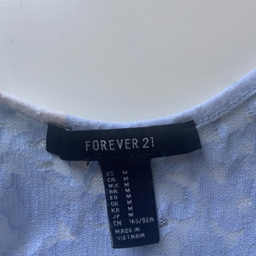 Forever 21 Pastel Blue Floral Dress (Medium) eBay