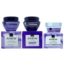 AVON Anew Platinum : Day Cream + Night Cream + Eye Cream with Protinol