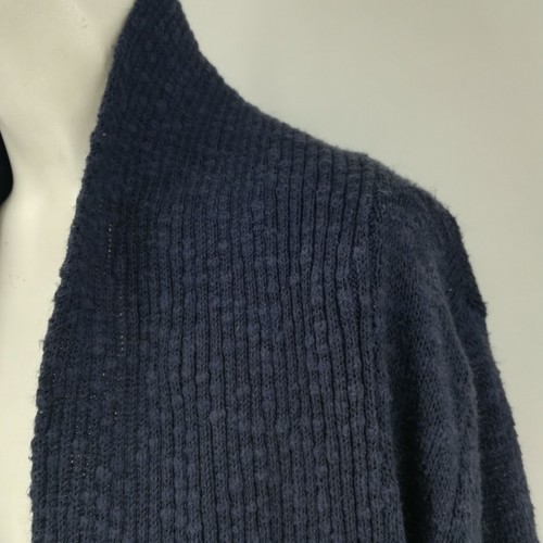 Kenneth Cole Blue Circle Cardigan Sweater Size S Stretch Long Sleeve Waterfall - Picture 9 of 12