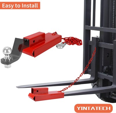 3000lb Towing Capacity Single Forklift Hitch W/2'' Receiver for Forks Up to 5.7 W