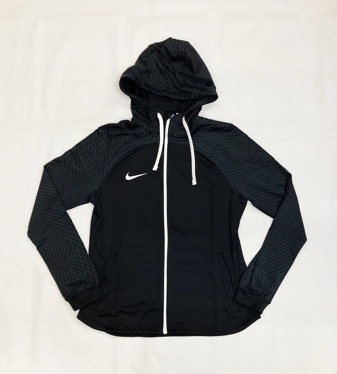 Nike Dri-FIT Knit Strike 23 Hooded FZ Soccer Track Jacket Women's M Black DR2573