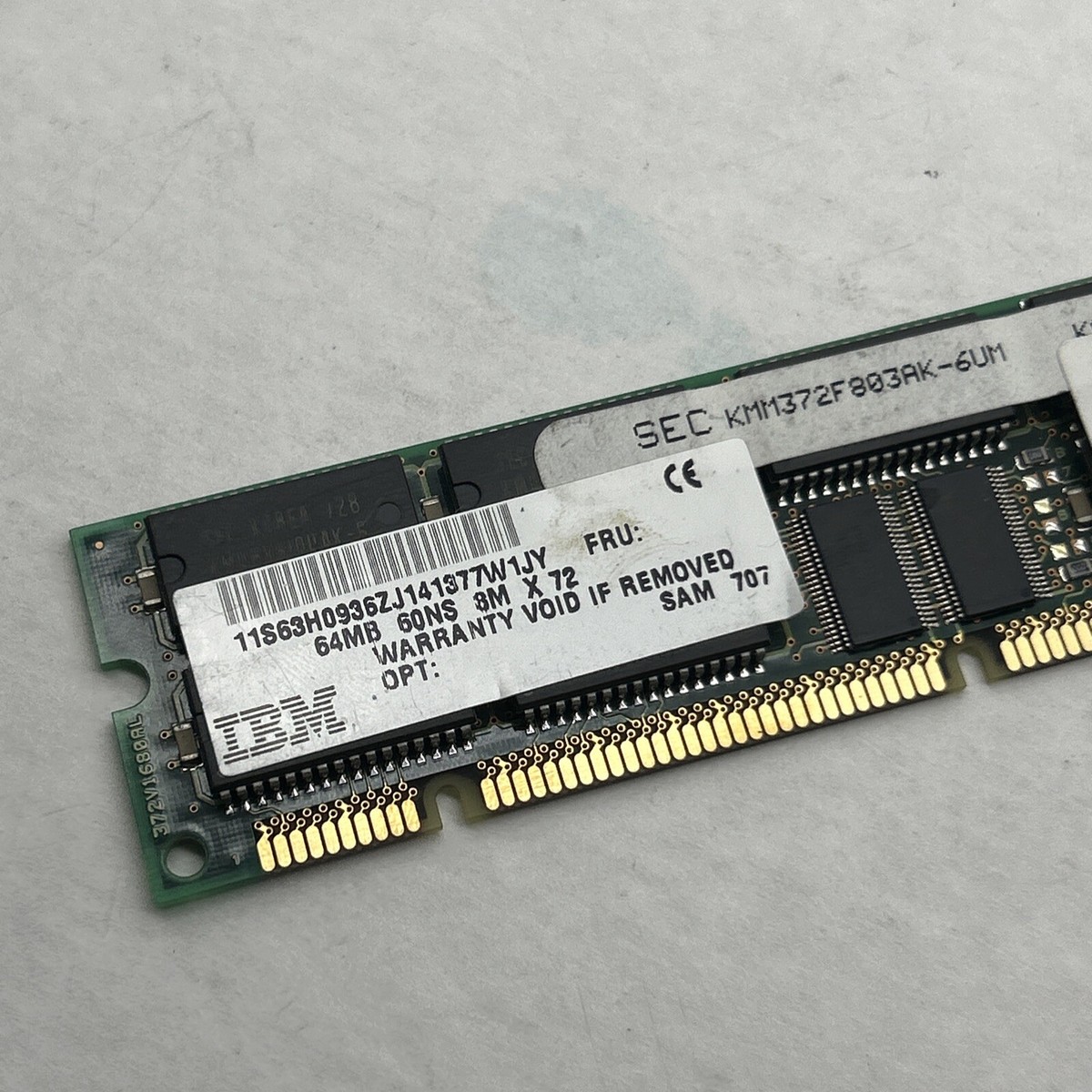KVR8X32-60ET/32 Kingston 32MB SIMM 72-PIN 60ns Non Parity EDO Tin Lead NEW