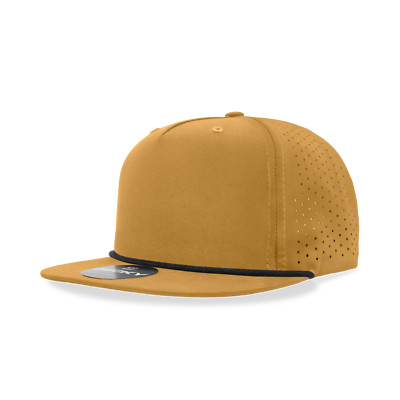 Decky Unisex 5 Panel High Profile Relaxed Perforated Performance Rope Hat - 6226