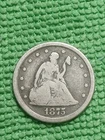 1875 S Seated Liberty 20 Cent Piece Nice 90% Silver Coin