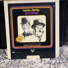 RARE collectible CED picture disc - Laurel and Hardy UTOPIA - MGM/UA