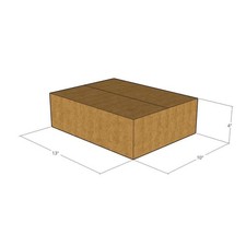 50 13x10x4 Kraft Brown Corrugated Shipping Boxes 32 ECT Single-Wall New