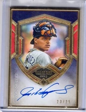2020 Topps Transcendent Hall of Fame IVAN RODRIGUEZ Gold Framed AUTOGRAPH 23/25