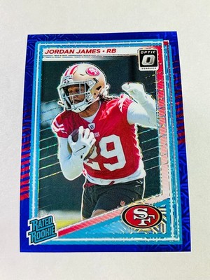 Jordan James 2025 Panini Optic Blue Mojo Prizm RC /55 