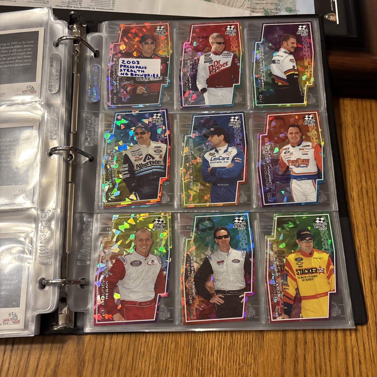 2003 Press Pass Stealth No Boundaries Complete Insert Set 25 DieCut Cards
