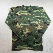 Tru-Spec Mil Plus Men’s Size L Woodland Camo Green Military Long Sleeve #2708