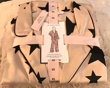 Victoria Secret Satin Pajama Pants Set Stars XS/REG New