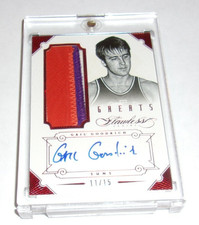 GAIL GOODRICH 2013 PANINI FLAWLESS 3-CLR GAME USED JERSEY AUTO 11/15 SIGNED CARD