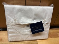 Ralph Lauren Organic Cotton Bethany Jacquard Queen Fitted Sheet Beige Cream 215