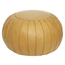 Thgonwid Handmade Storage Pouf Ottoman Foot Stool - Faux Suede Round Floor Cu...