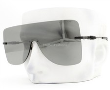 Michael Kors London Sunglasses Shiny Black Silver Mirror MK 1148 10056G w/case