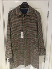 Douglas Hayward Men’s Harris Tweed Brown Wool Over Coat  Size 40 BNWT RRP £1600