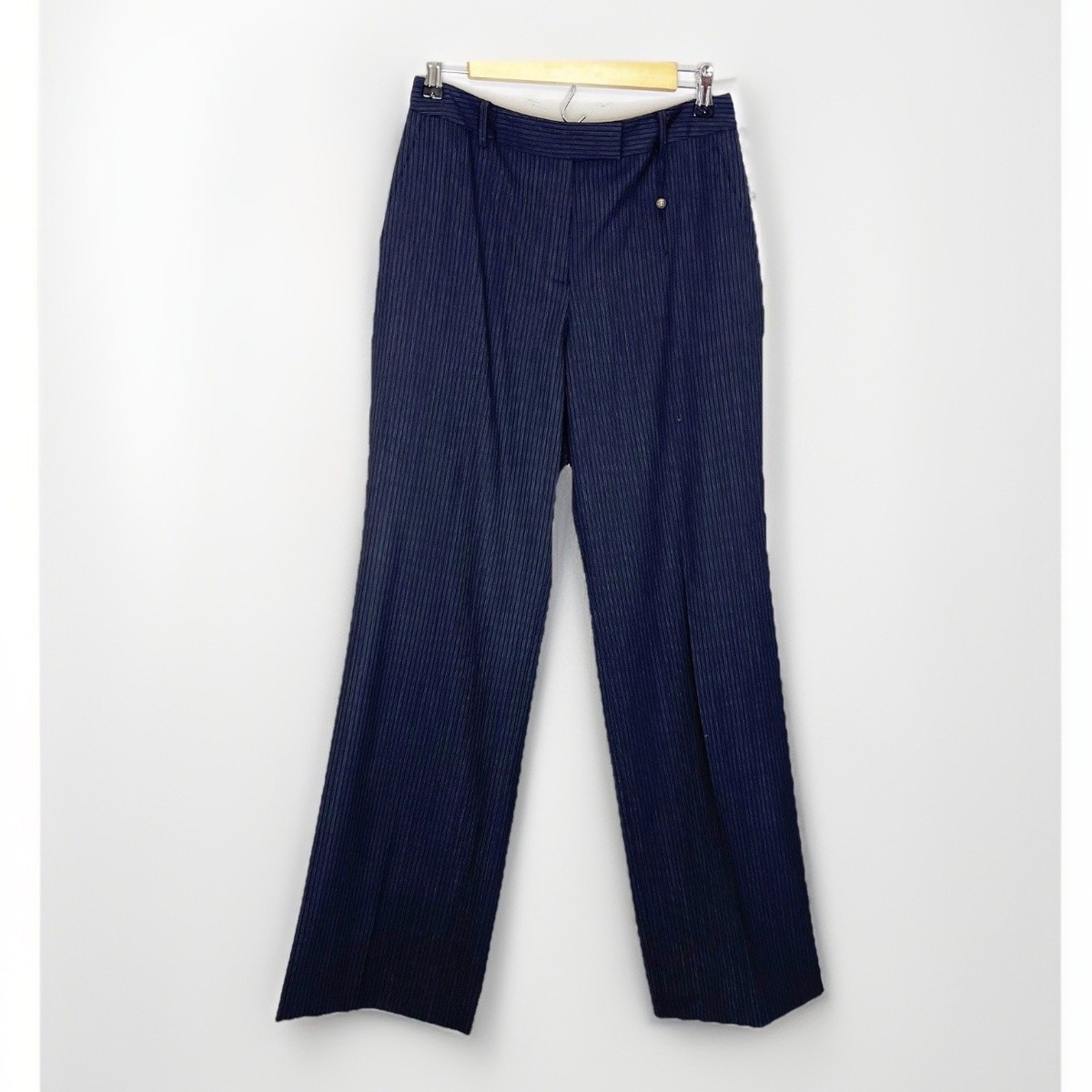 Brooks Brothers Caroline Fit Dress Pants Size 4 Navy Blue Pinstripe Trousers  | eBay