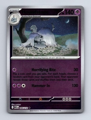 Houndstone 066/132 Uncommon Mega Evolution Pokemon Reverse Holo Near Mint