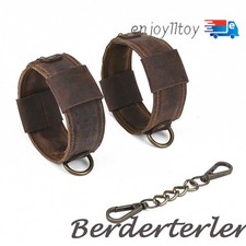 Cowhide Retro Genuine Leather Foot Ankle Cuffs Restraints Accessories Couples