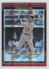 2002 Bowman Chrome X-Fractor 226/250 Todd Helton #75 HOF 06bg