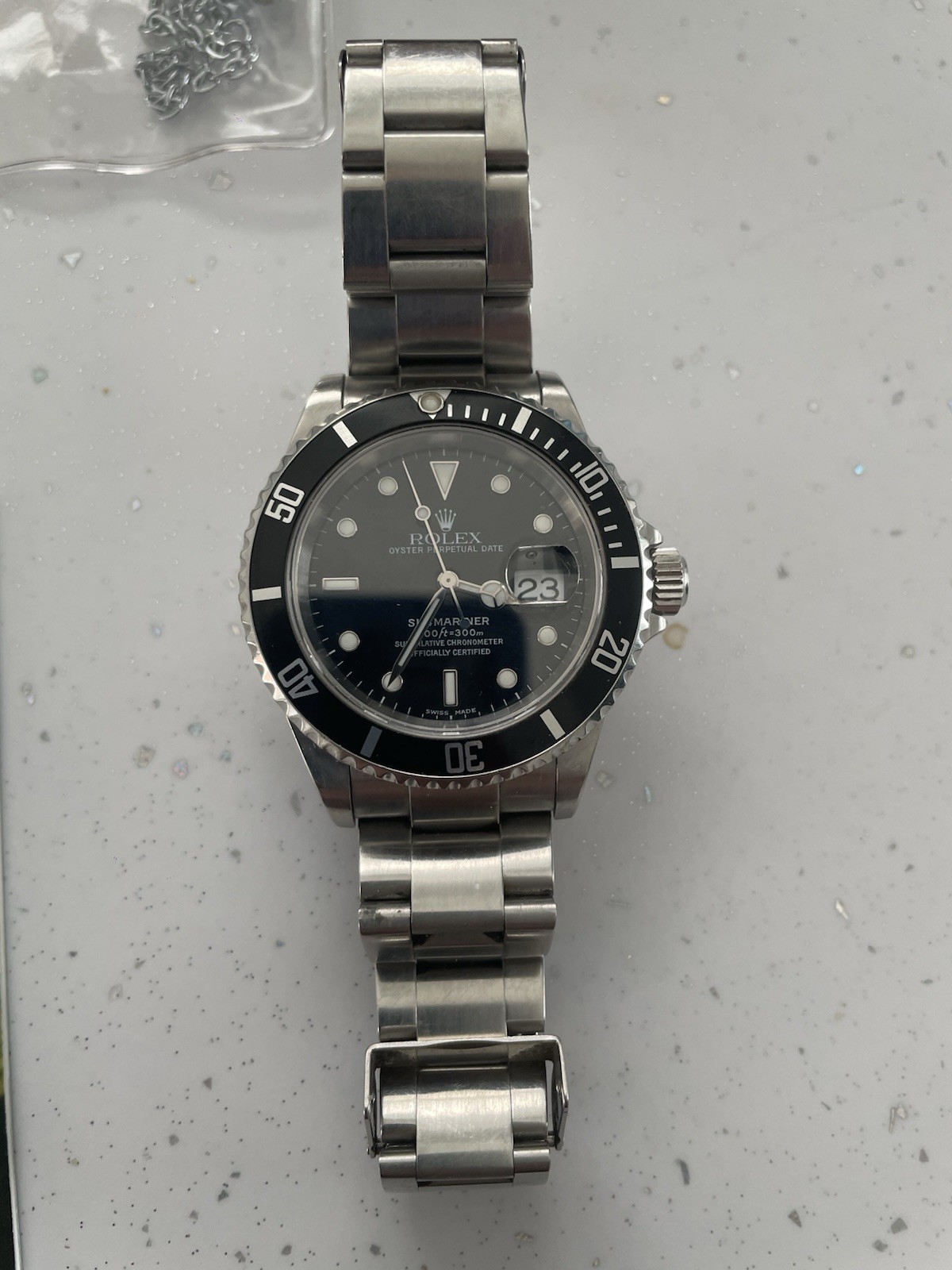Rolex Submariner Date 16610 Stainless Steel 2002 Model Boxed All Complete Mint