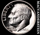 1960 Silver Roosevelt Dime - Choice Gem Proof  Lustrous  No Reserve  #J8141